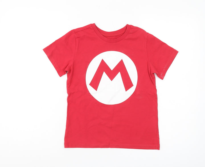Nintendo Boys Red Super Mario T-Shirt Size 9-10 Years