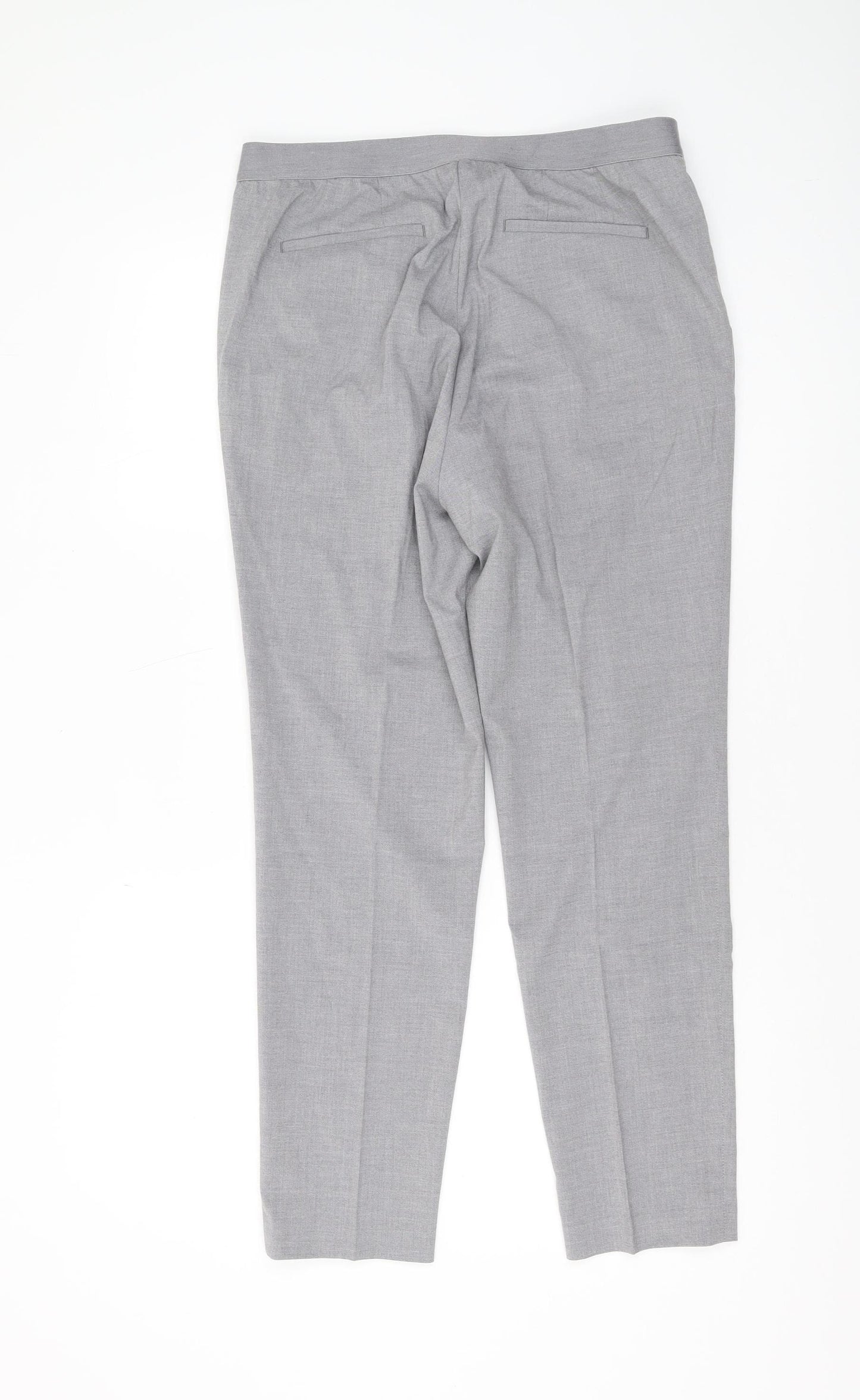 Uniqlo Women's Grey Trousers - Size L, Regular Fit