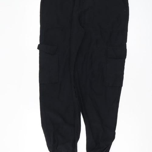 Zara Women's Black Cargo Trousers M