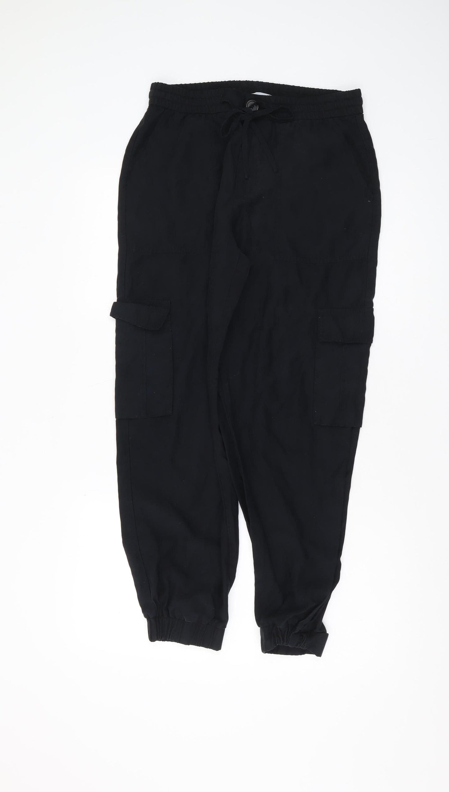 Zara Women's Black Cargo Trousers M