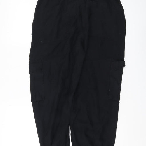 Zara Women's Black Cargo Trousers M