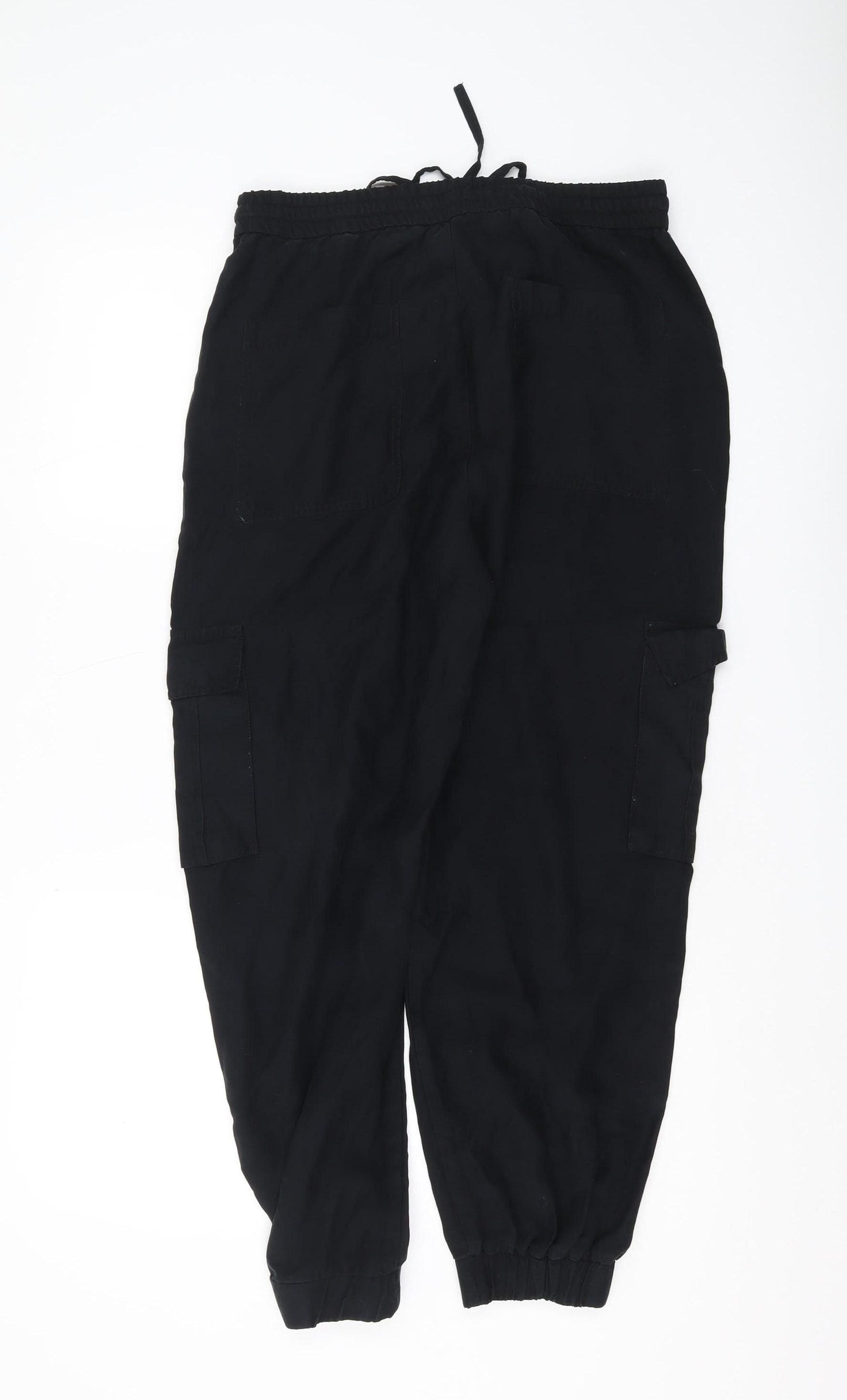 Zara Women's Black Cargo Trousers M