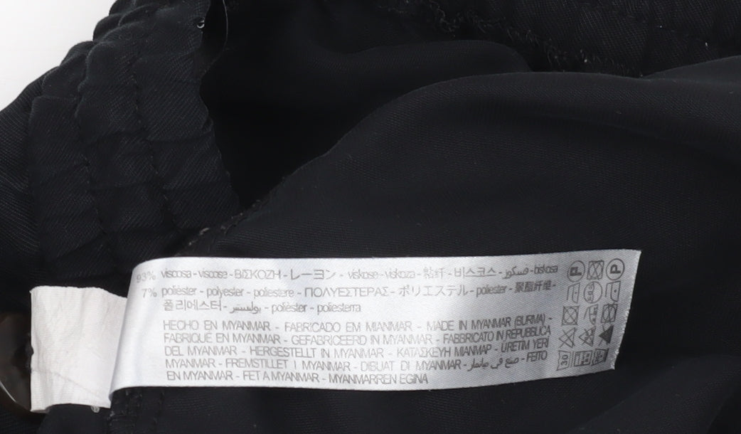 Zara Women's Black Cargo Trousers M