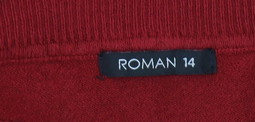 Roman Women's Red Pullover Jumper Size 14