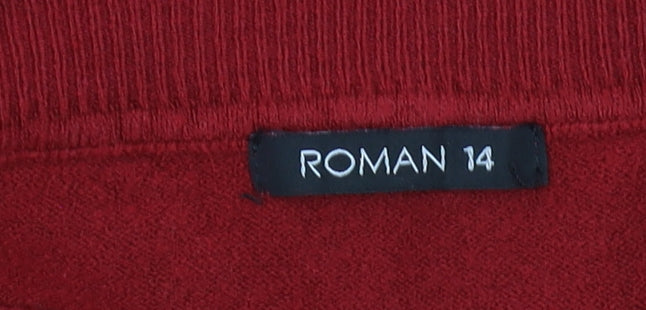 Roman Women's Red Pullover Jumper Size 14