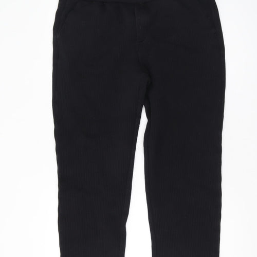 H&M Women's Black Regular Fit Trousers, Size L