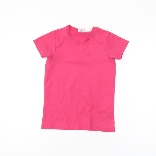 LA Gear Girls Pink V-Neck T-Shirt 7-8 Years