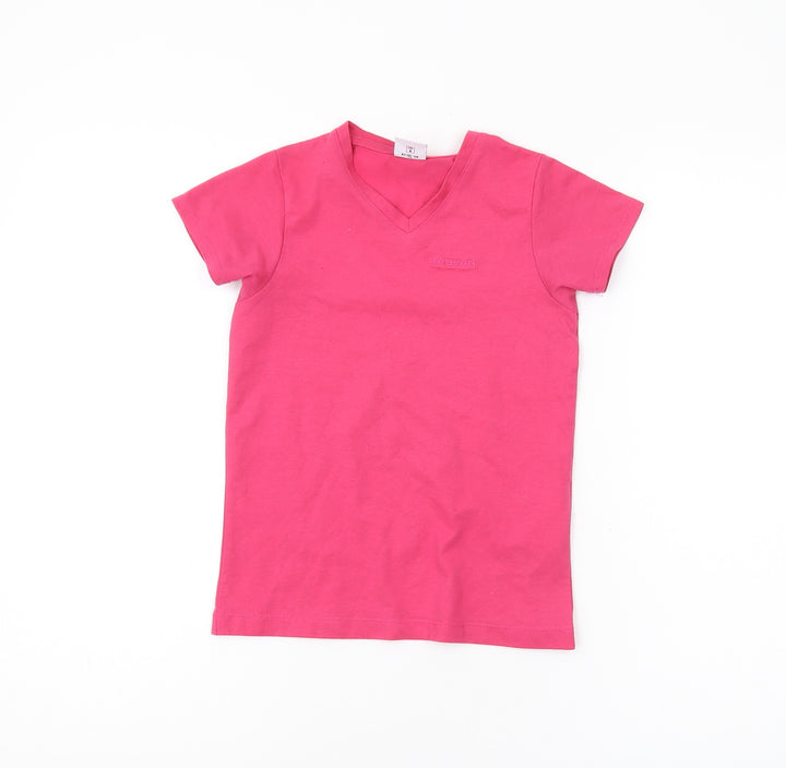 LA Gear Girls Pink V-Neck T-Shirt 7-8 Years