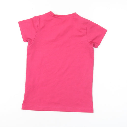 LA Gear Girls Pink V-Neck T-Shirt 7-8 Years