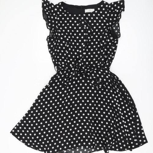 Wallis Women’s Petite Black Polka Dot Dress UK 12