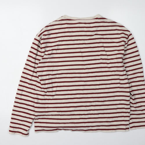 Farah Men's Multicoloured Striped Cotton T-Shirt - S
