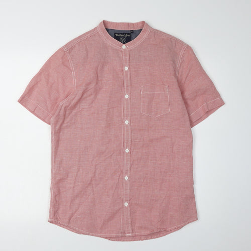 Twisted Soul Men’s Red Check Short Sleeve Shirt M