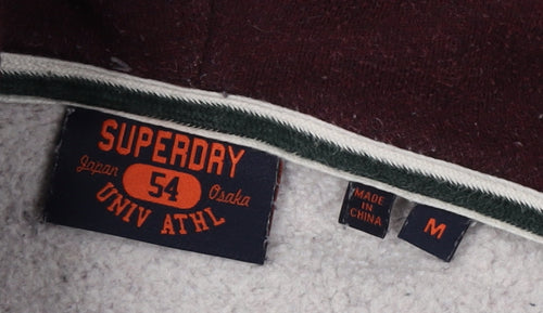Superdry Men's Red Full Zip Hoodie Size M