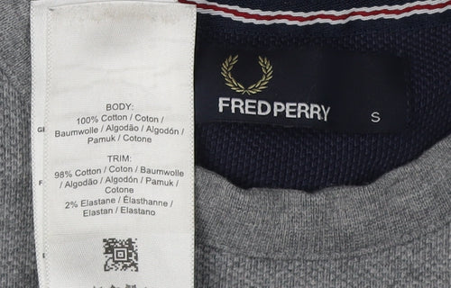 Fred Perry Grey Men's Pullover Sweatshirt S
