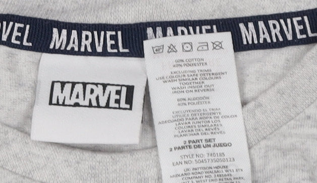 Marvel Boys Grey Superhero T-Shirt 2-3 Years Short Sleeve