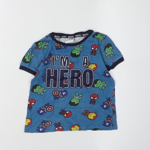 Marvel Boys Blue Superhero Graphic T-Shirt 2-3 Years