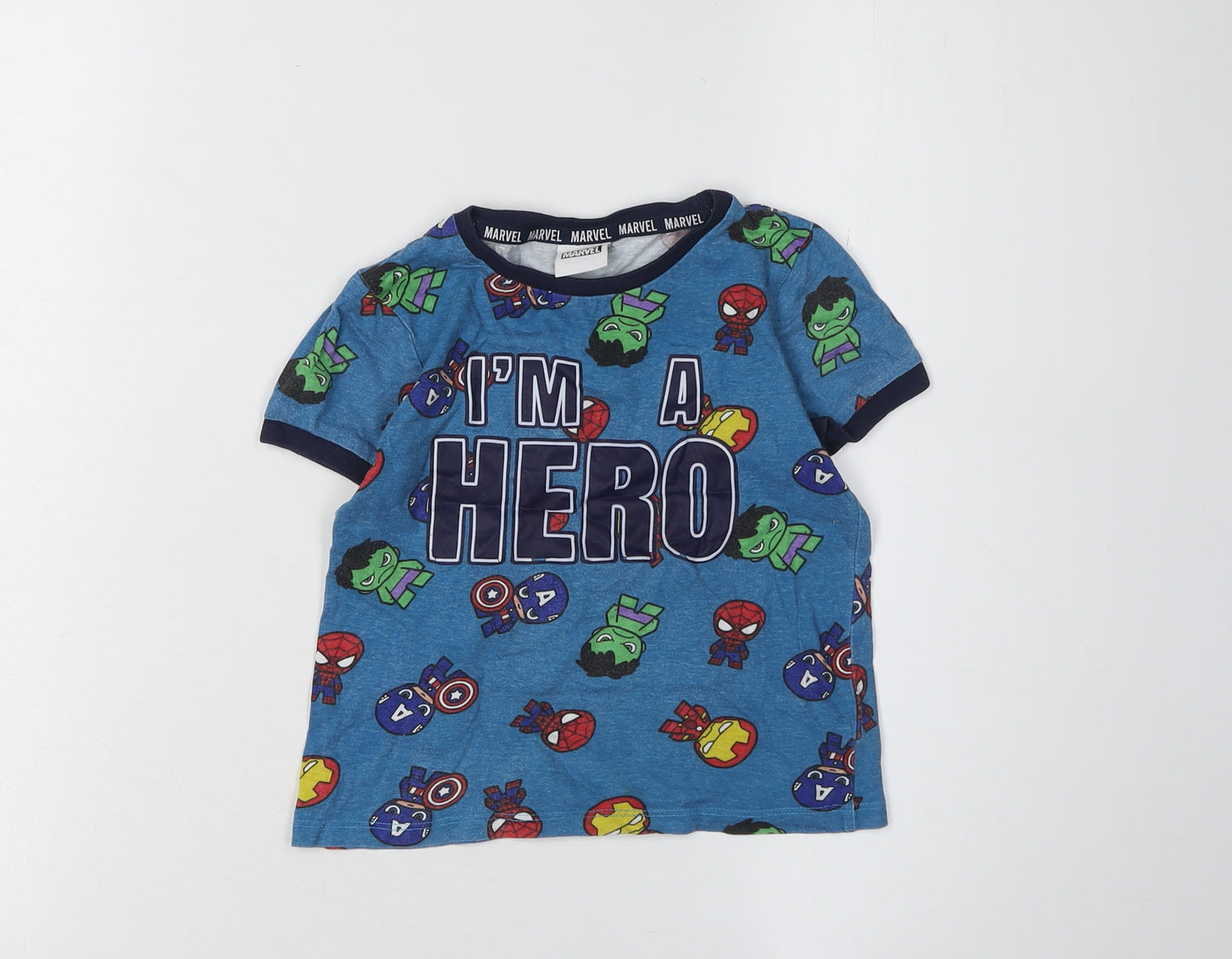 Marvel Boys Blue Superhero Graphic T-Shirt 2-3 Years