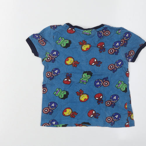 Marvel Boys Blue Superhero Graphic T-Shirt 2-3 Years