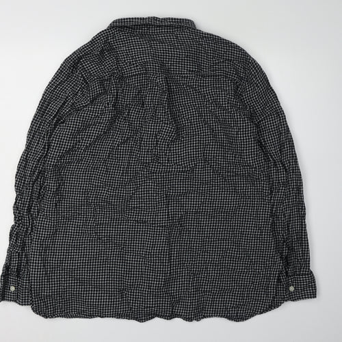Old Navy Men's Black Classic Check Shirt 2XL