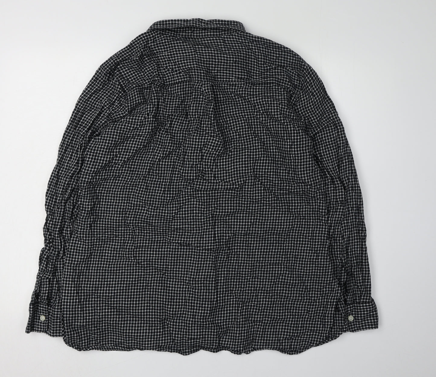 Old Navy Men's Black Classic Check Shirt 2XL