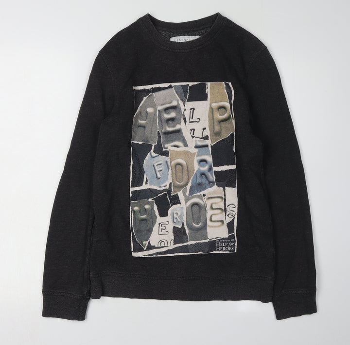 Debenhams Unisex Black XS Graphic Sweatshirt