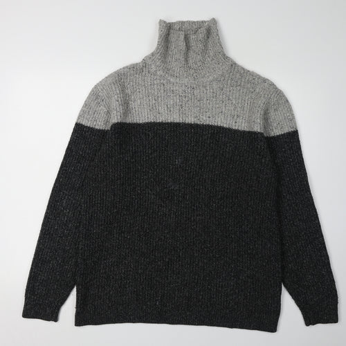 Next Women's Grey High Neck Knit Pullover Jumper L