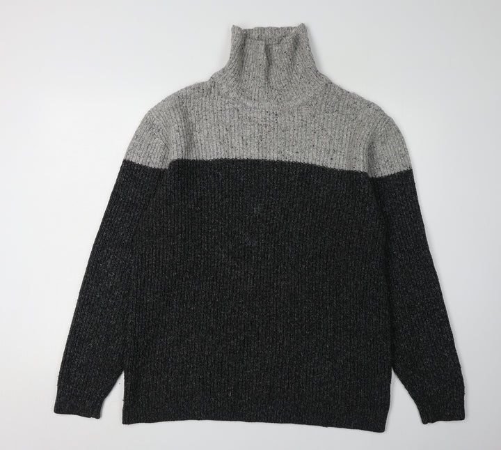 Next Women's Grey High Neck Knit Pullover Jumper L
