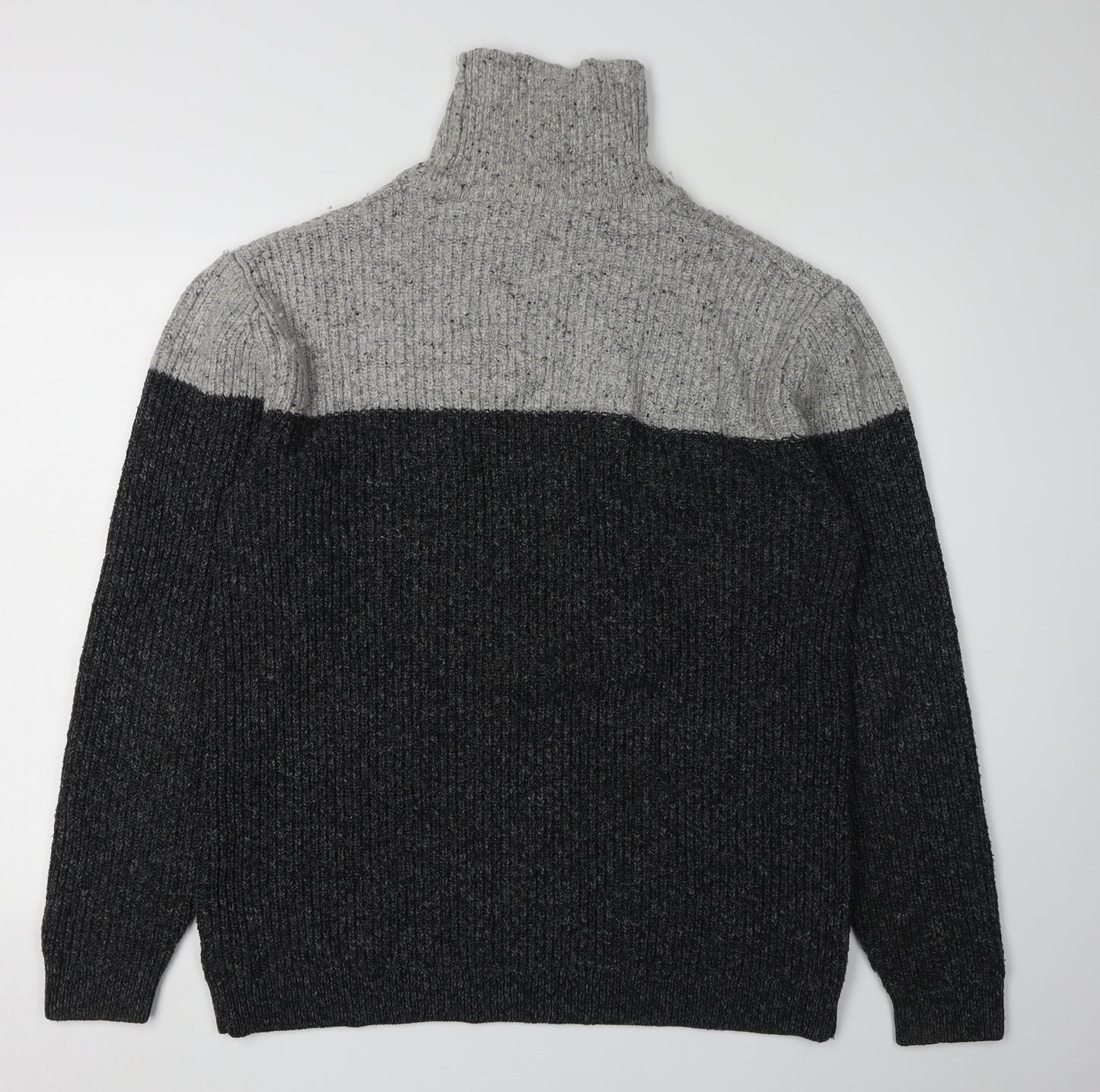 Next Women's Grey High Neck Knit Pullover Jumper L