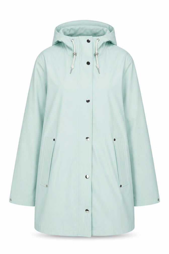 Front view of Marks & Spencer Women's Green Rain Coat, size 12