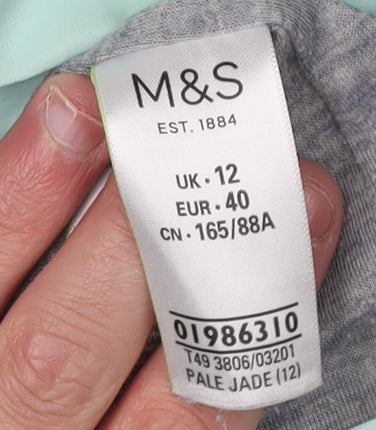 Marks and Spencer Women's Green Rain Coat Size 12