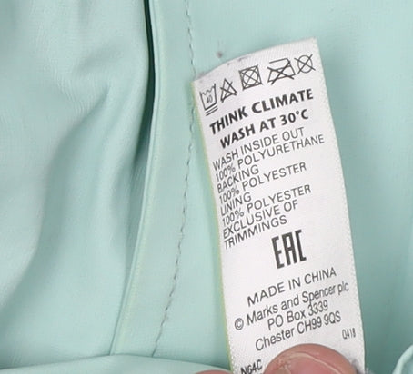 Marks and Spencer Women's Green Rain Coat Size 12