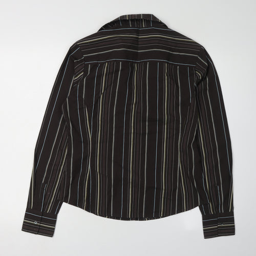 Ben Sherman Unisex Black Striped Button-Up Shirt L