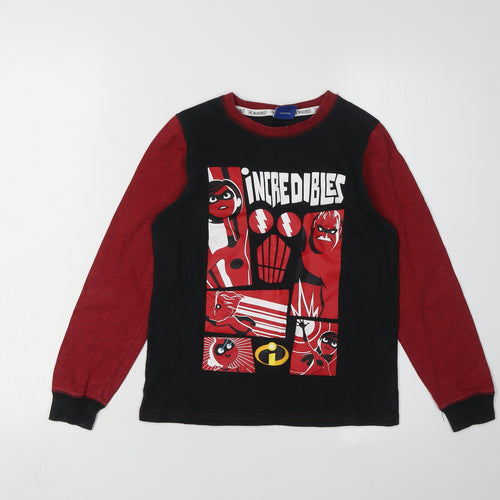 Disney Pixar Boys The Incredibles T-Shirt 9-10 Years Black Red