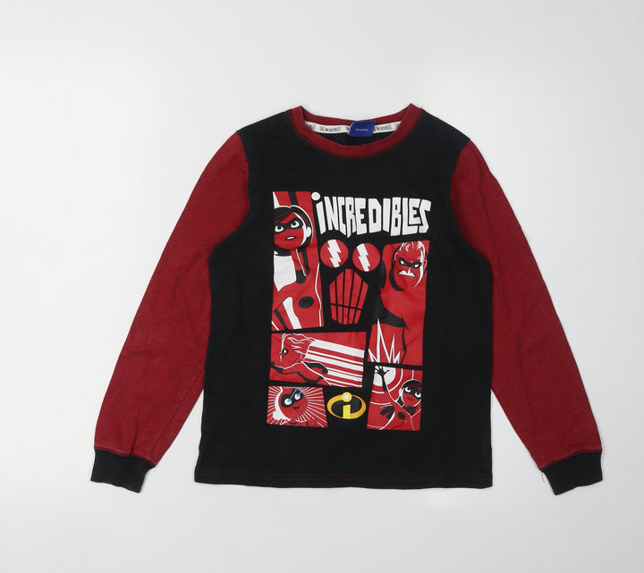 Disney Pixar Boys The Incredibles T-Shirt 9-10 Years Black Red