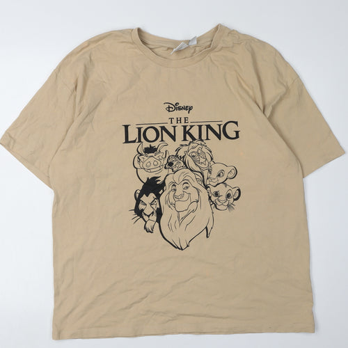 Disney Unisex Beige Lion King T-Shirt M Movie Theme
