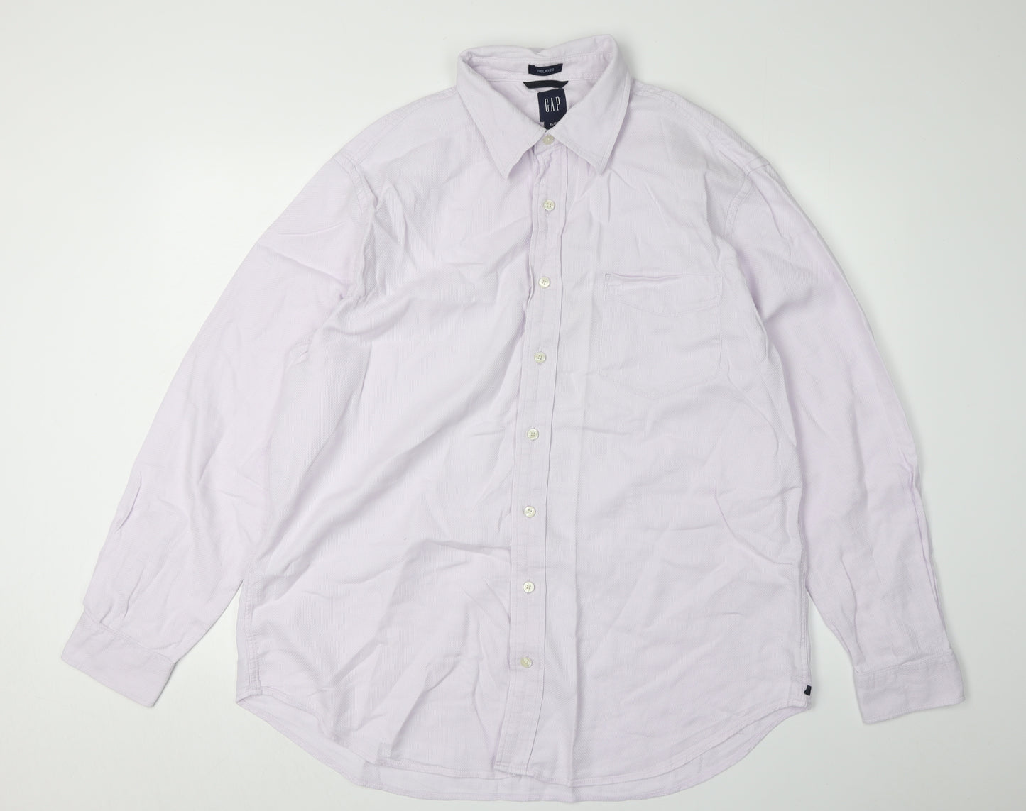 GAP Men's White XL Regular Long Sleeve Button-Up Shirt
