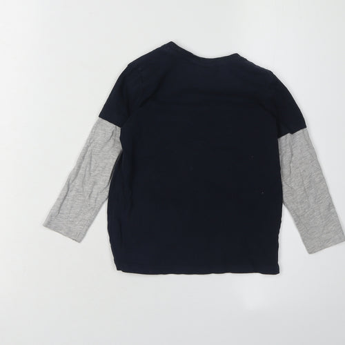 Batman Boys Long Sleeve Graphic T-Shirt, Black/Grey, 4-5 Years