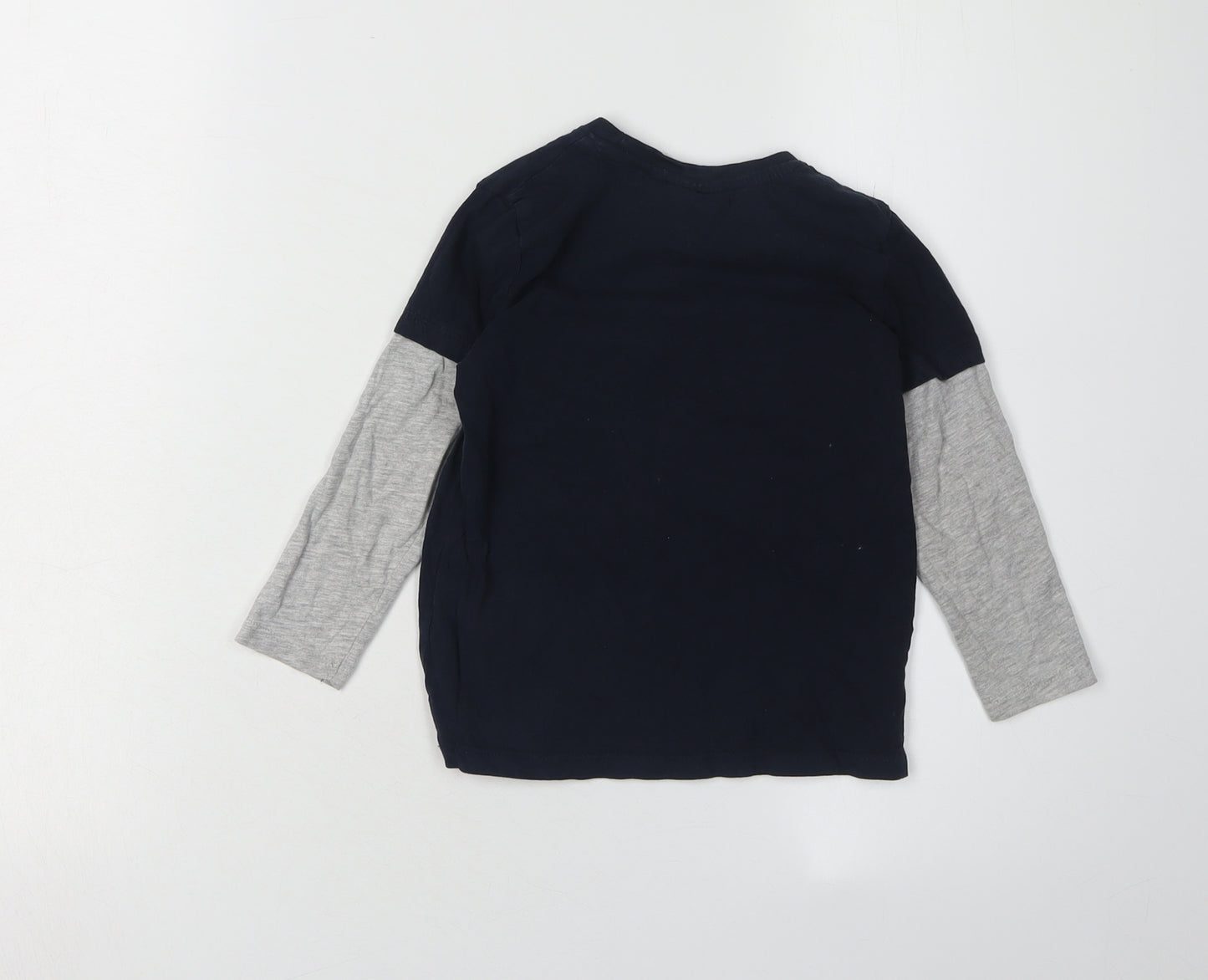 Batman Boys Long Sleeve Graphic T-Shirt, Black/Grey, 4-5 Years