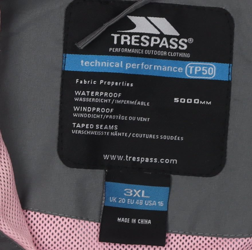 Trespass Women's Grey Parka Jacket 3XL Waterproof