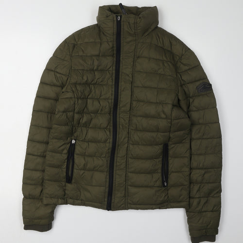Superdry Women's Green Puffer Jacket Size S