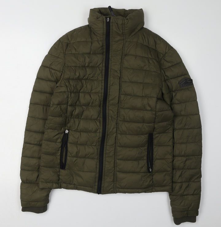 Superdry Women's Green Puffer Jacket Size S