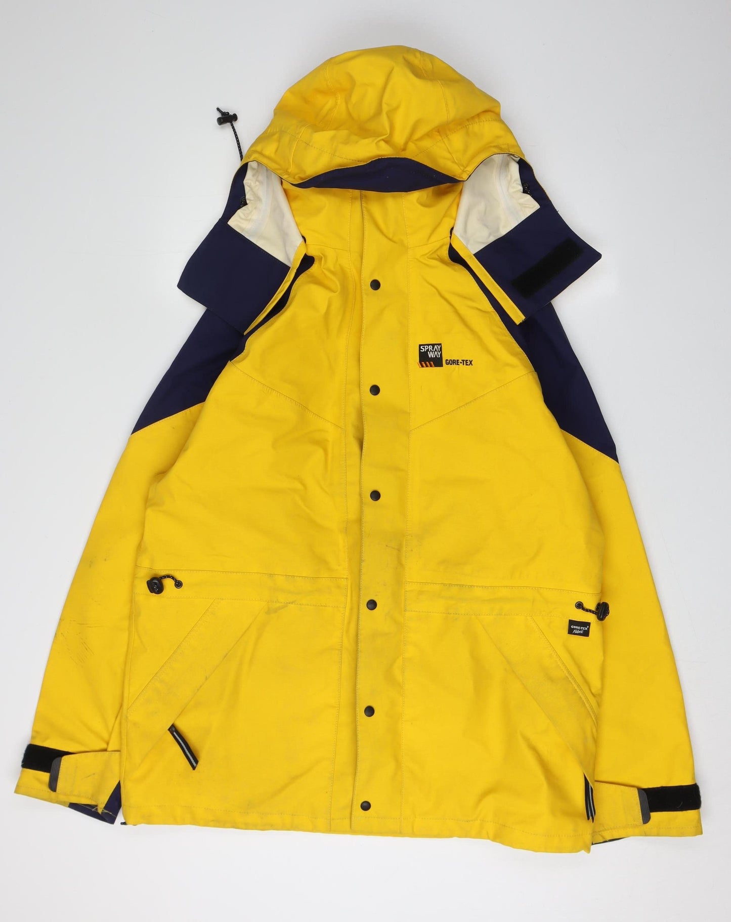 Sprayway Men's Yellow M Rain Coat Hooded Outdoor Jacket