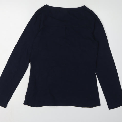 Weird Fish Women's Blue Long Sleeve T-Shirt, Size 8