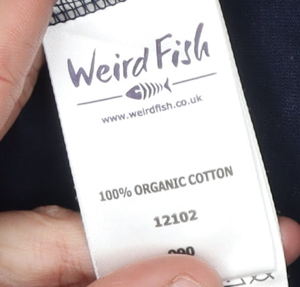 Weird Fish Women's Blue Long Sleeve T-Shirt, Size 8