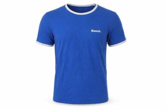 Front view of Bench Men's Blue T-shirt, size L