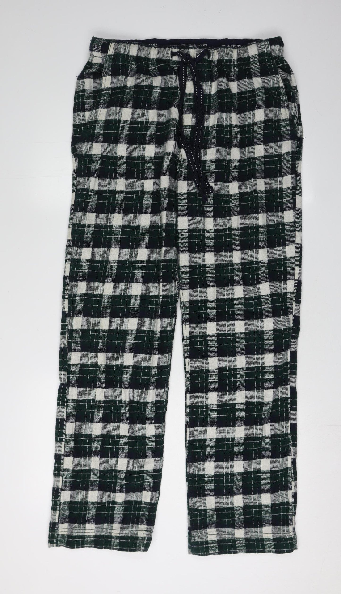FatFace Men's Green Plaid Pyjama Pants, Medium Size, Flannel