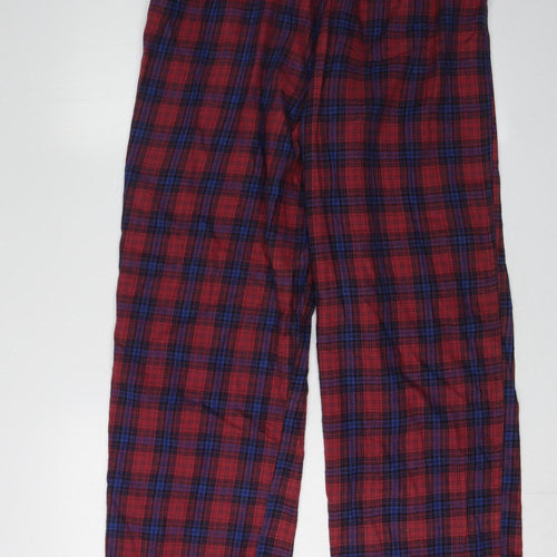 Savile Row Co. Men's Red/Blue Plaid Pyjama Pants M