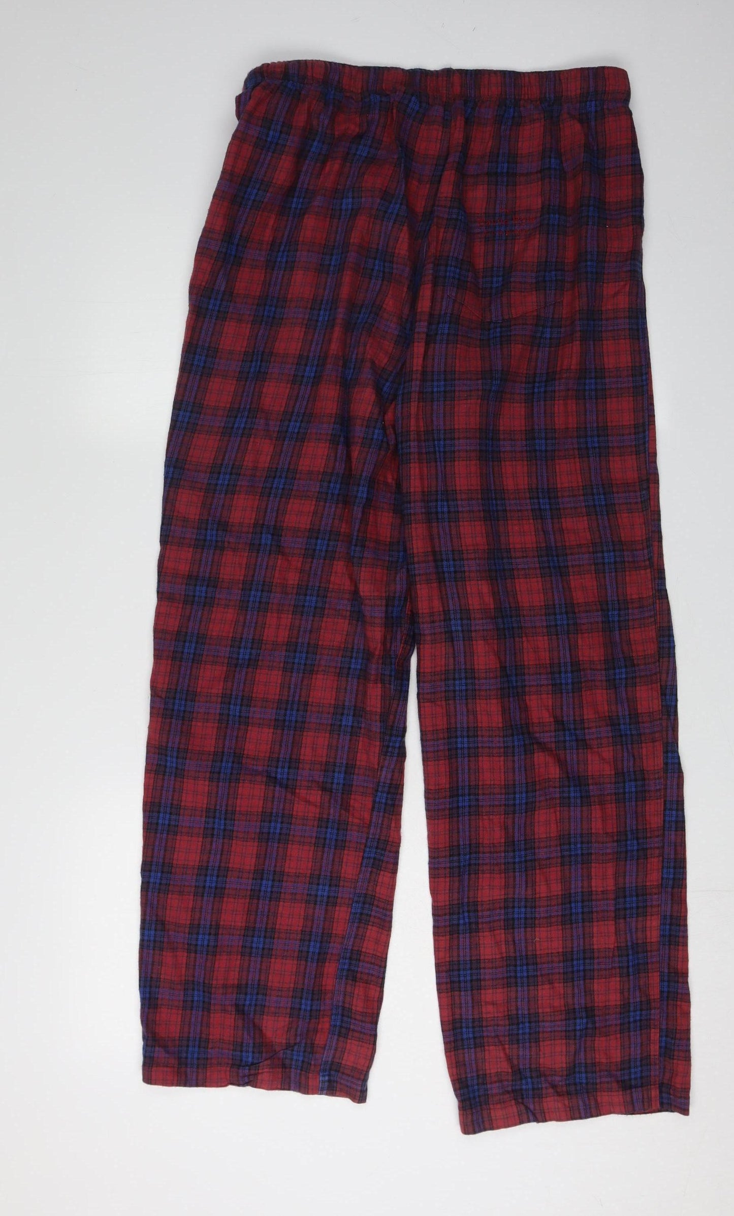 Savile Row Co. Men's Red/Blue Plaid Pyjama Pants M