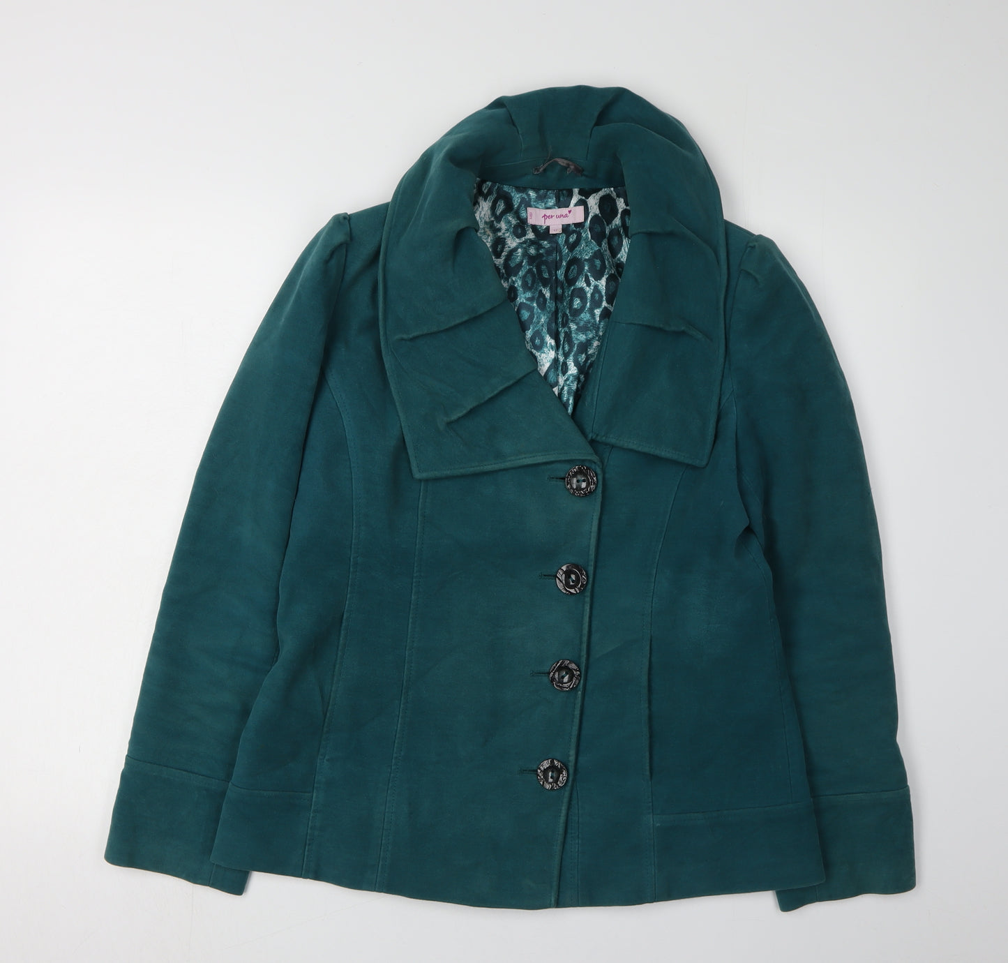 Marks and Spencer Women's Green Cotton Jacket Size 12