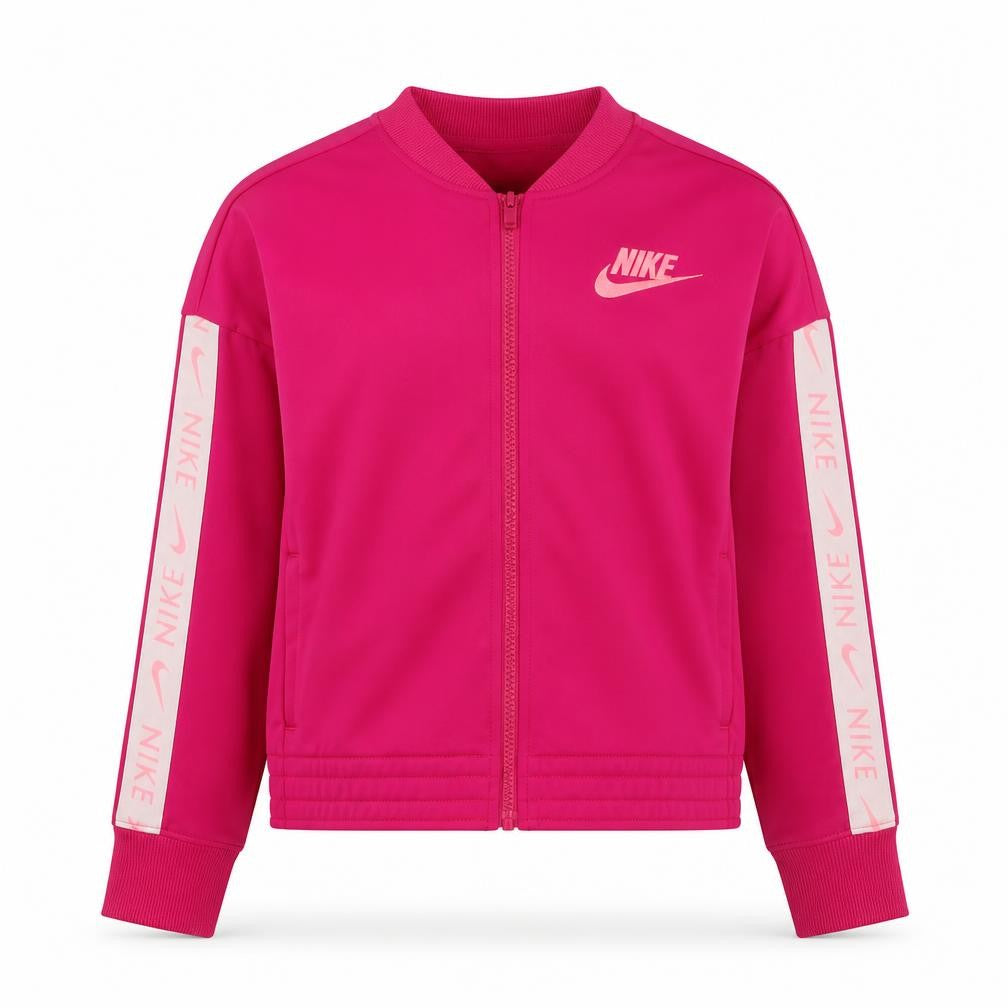 Nike Girls Pink Full Zip Knit Hoodie - Size M